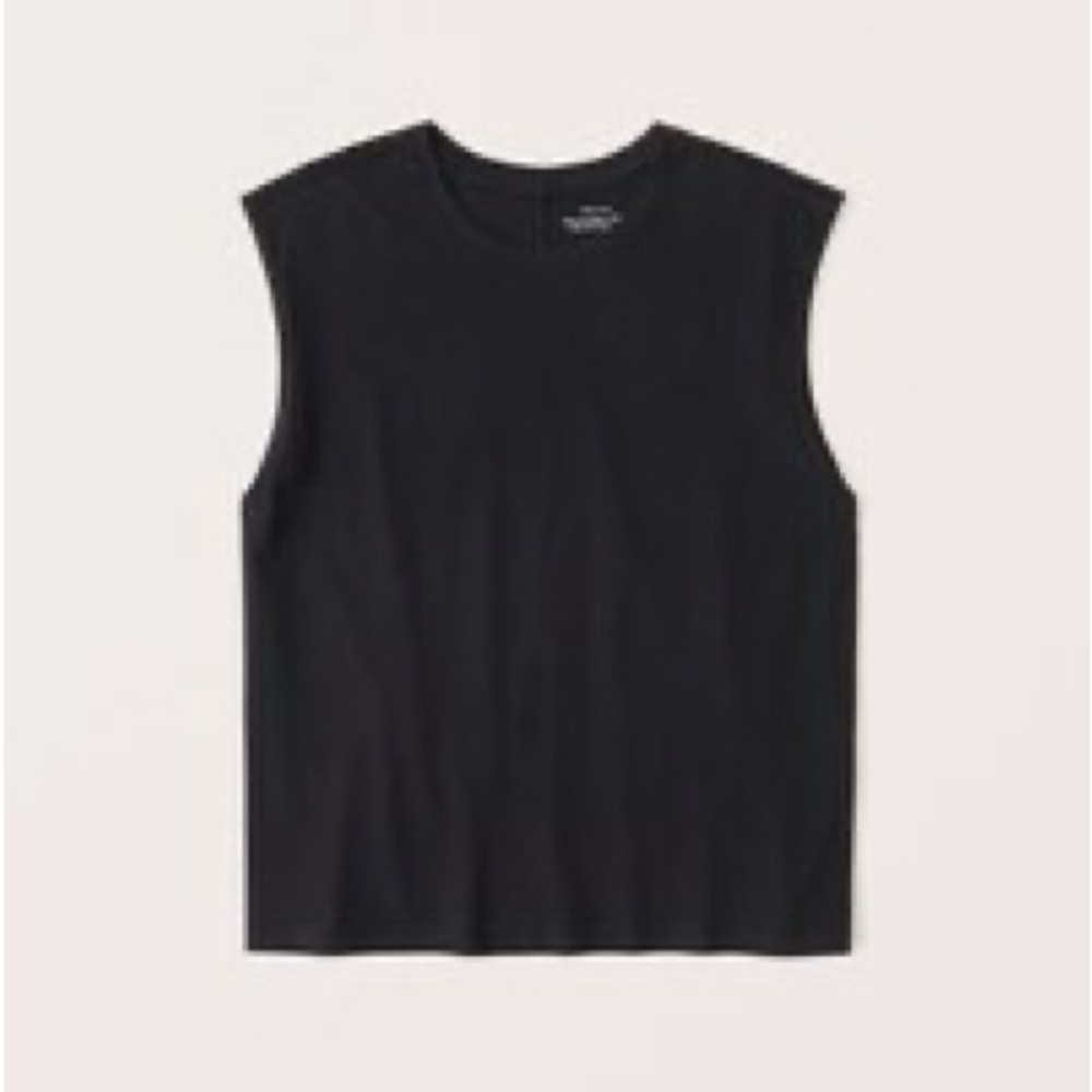 Abercrombie Women's Triangle Tee muscle shirt faded black small